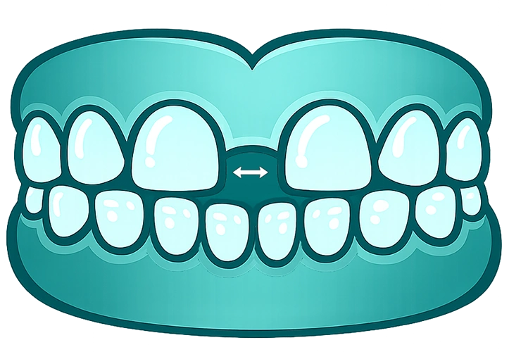 allineatore trasparente per risolvere diastema